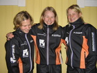 Kuvassa talven 2006 Suomen mestarit: Sari Anttonen, Sonja Mörsky ja Milka Leppäsalmi