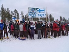 kannustusjoukot - Haapamäen,Riihon,Keuruun seuduilta oli yli 60 kannustajaa Levin MM-kisoissa